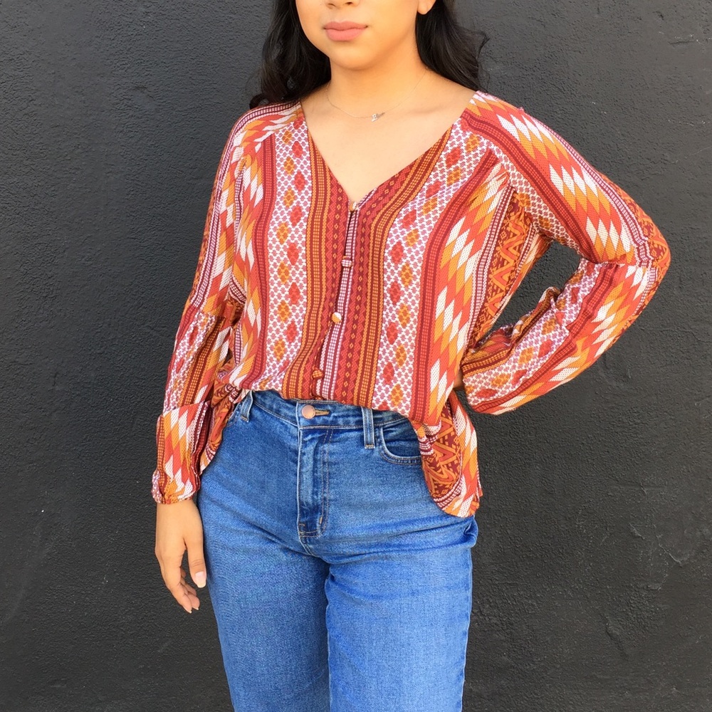 Azteec print long sleeve